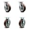 Service Caster 8 Inch Kingpinless Poly on Polyolefin Wheel Swivel Caster Swivel 2 Rigid, 2PK SCC-KP30S820-PPUR-2-R-2 - alternate 1